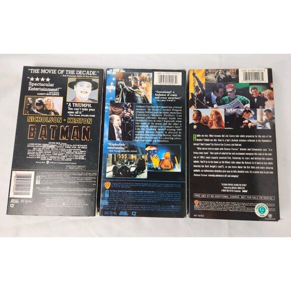 Batman VHS 1989-1995 Lot Batman - Batman Return’s - Batman Forever Behind Scenes - Picture 2 of 6